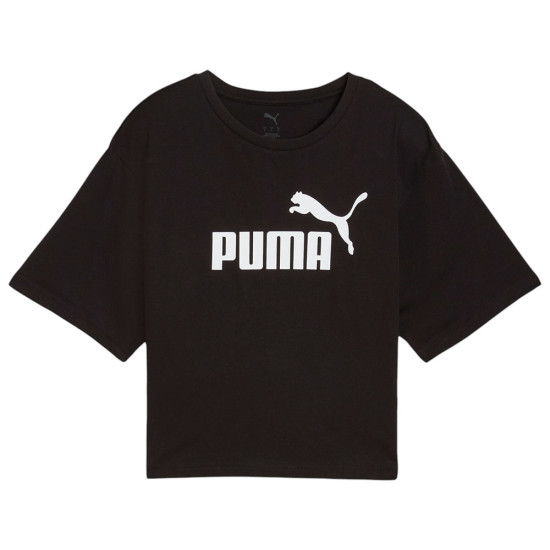 Puma Γυναικεία κοντομάνικη μπλούζα Essentials Cropped No. 1 Logo Relaxed Tee